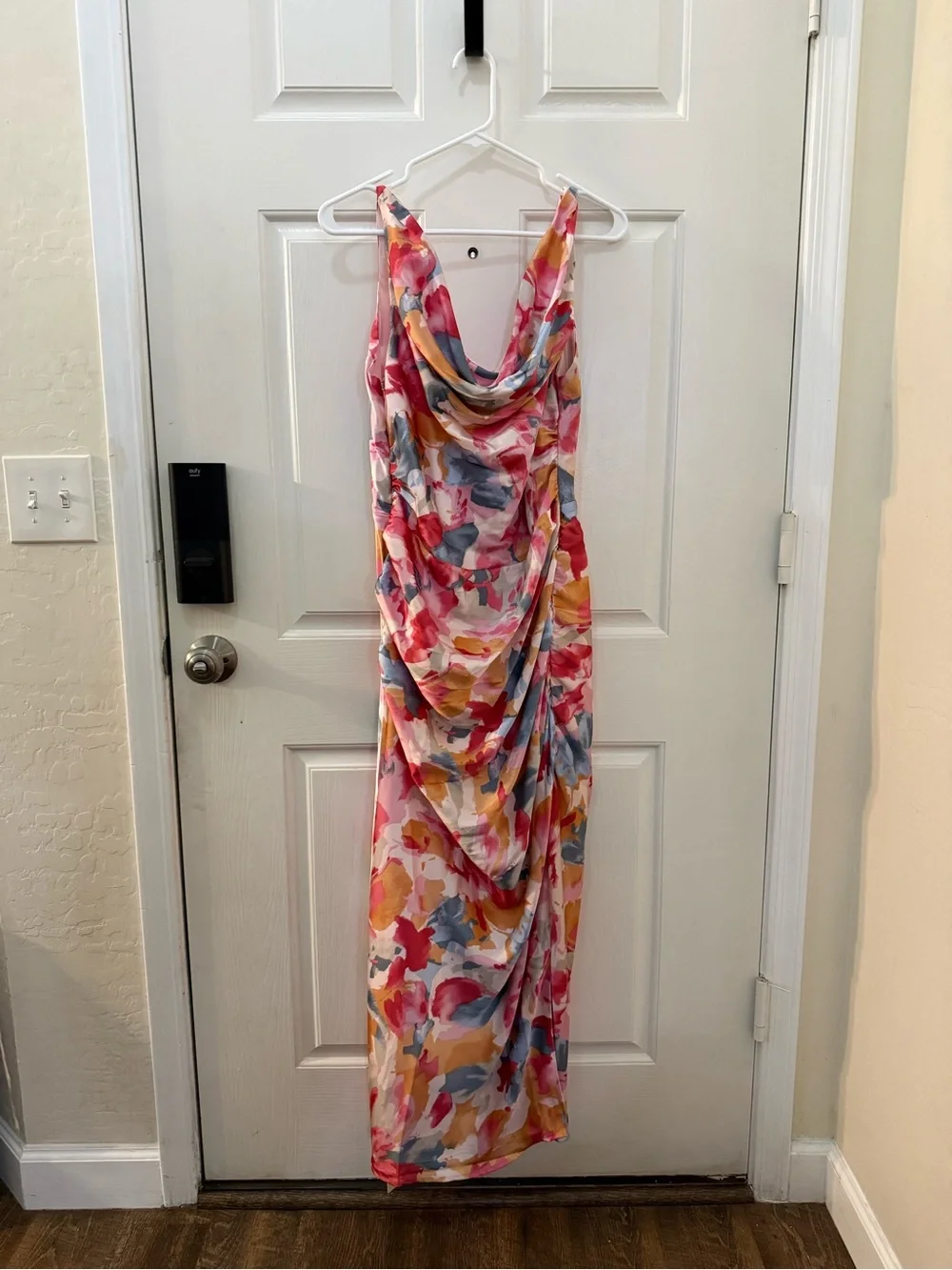 Cowl Neck Draped Maxi Dress